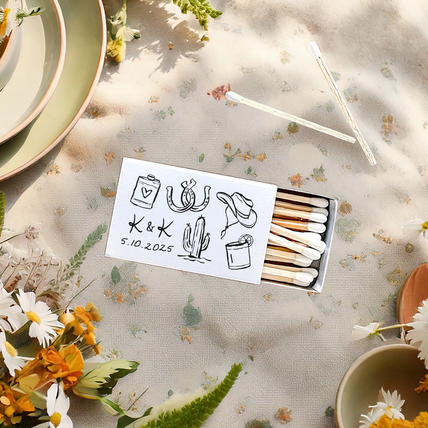 Whimsical Desert Icons Matchboxes