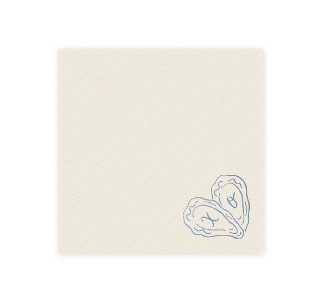 Oyster Heart Cocktail Napkin