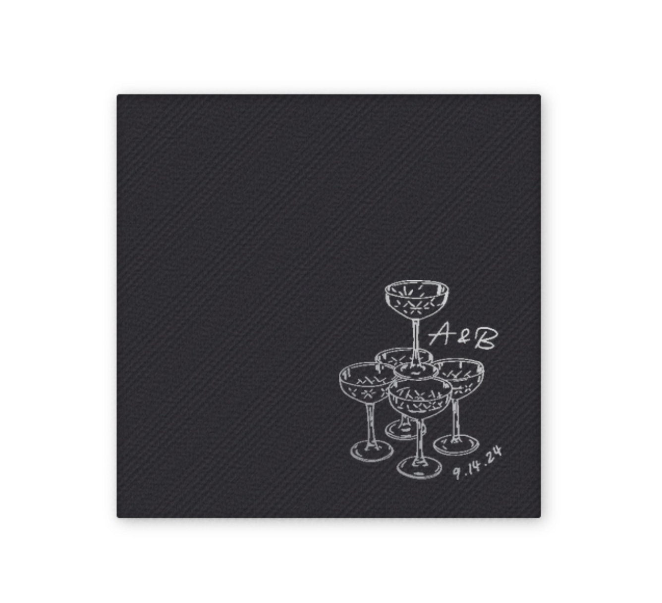 Champagne Tower Cocktail Napkin