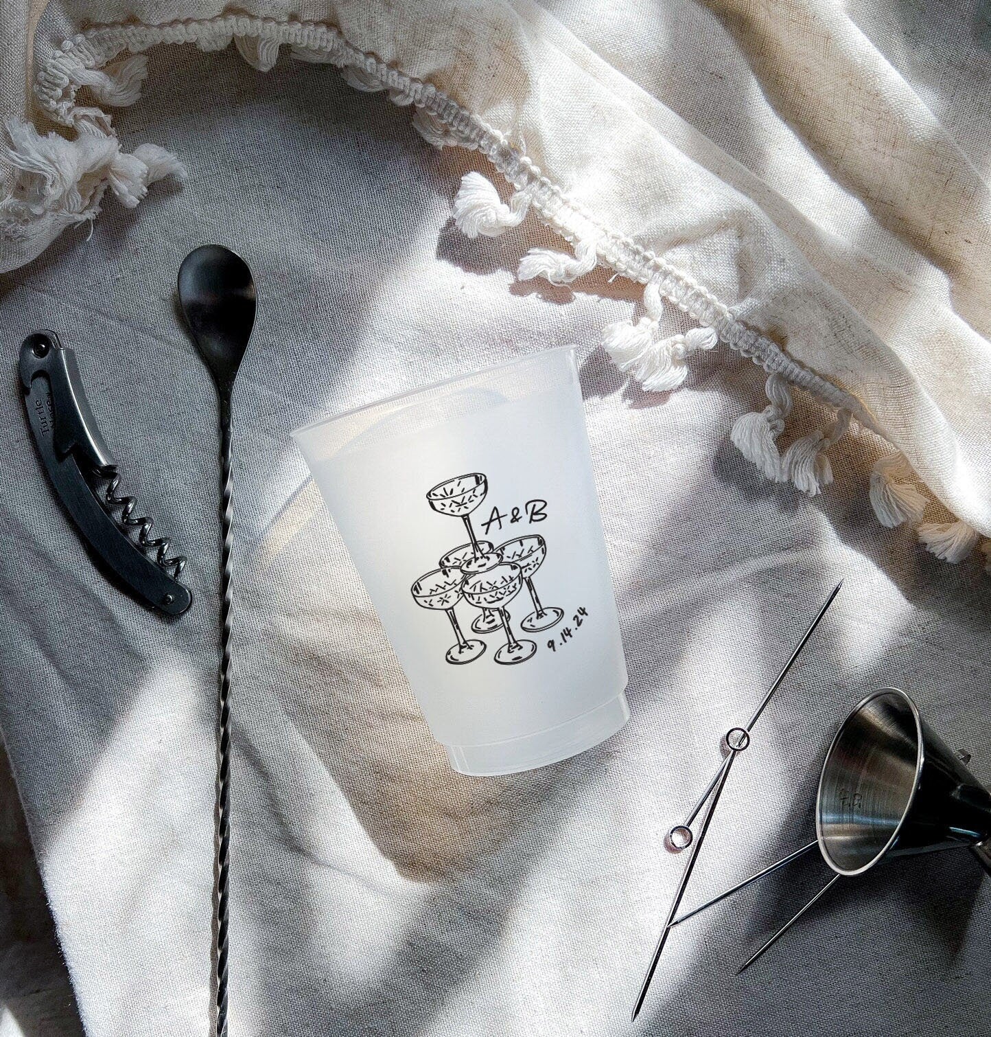 Champagne Tower Frost Flex Plastic Cup