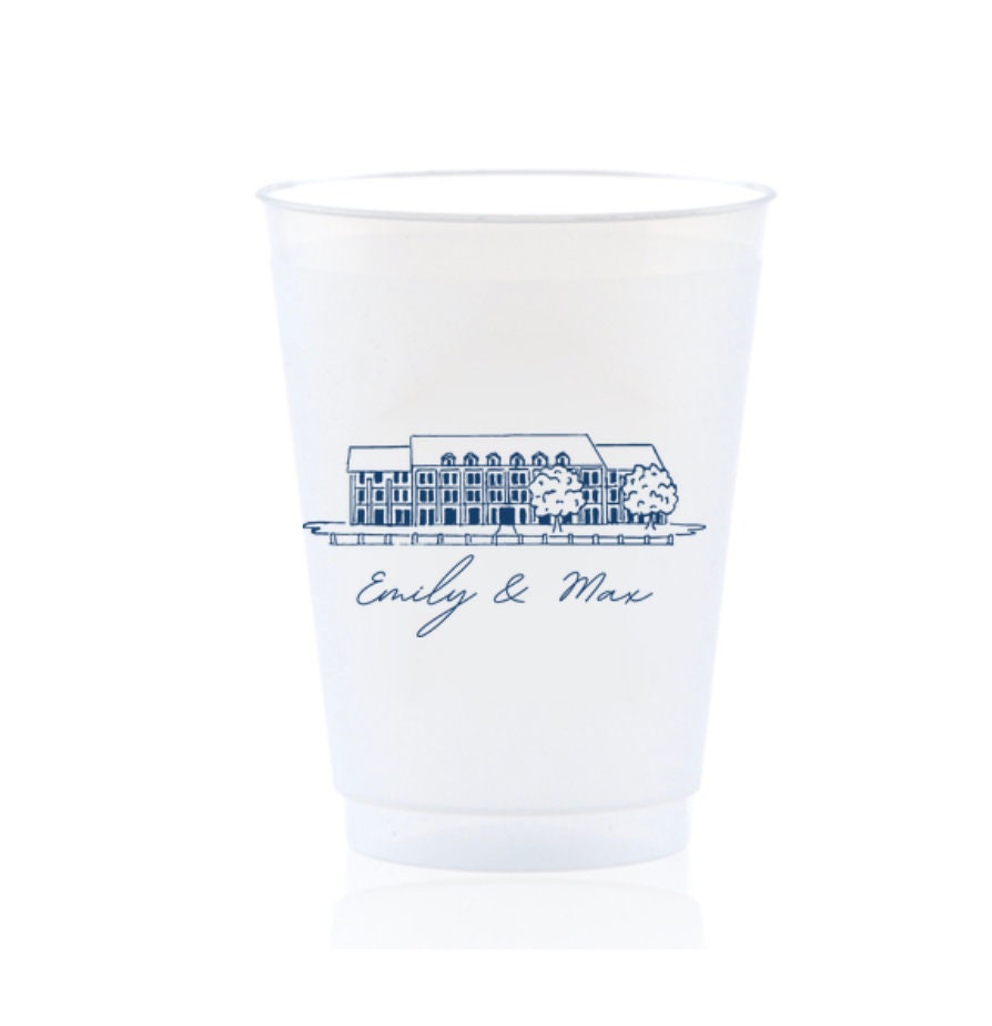 Custom Venue Illustration Frost Flex Plastic Cup