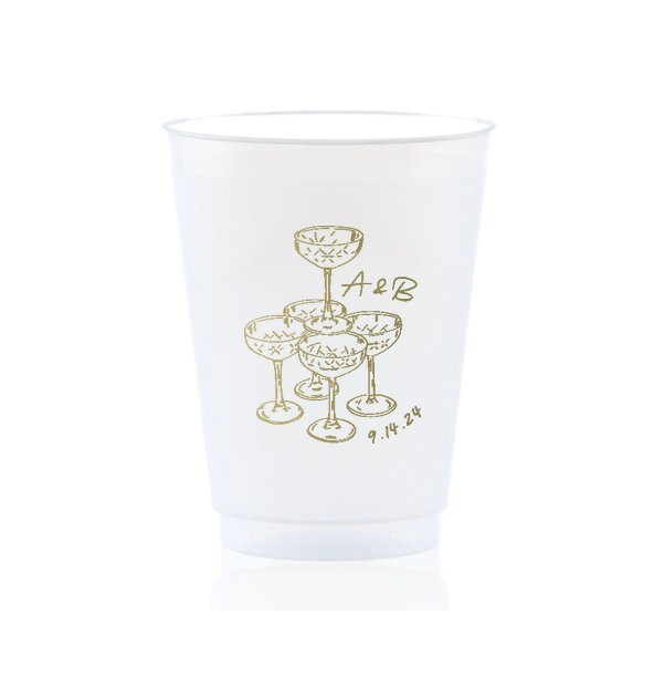 Champagne Tower Frost Flex Plastic Cup