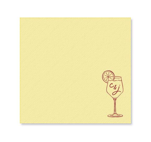 Aperol Spritz Cocktail Napkin