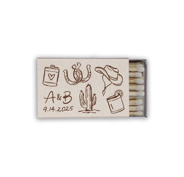 Whimsical Desert Icons Matchboxes