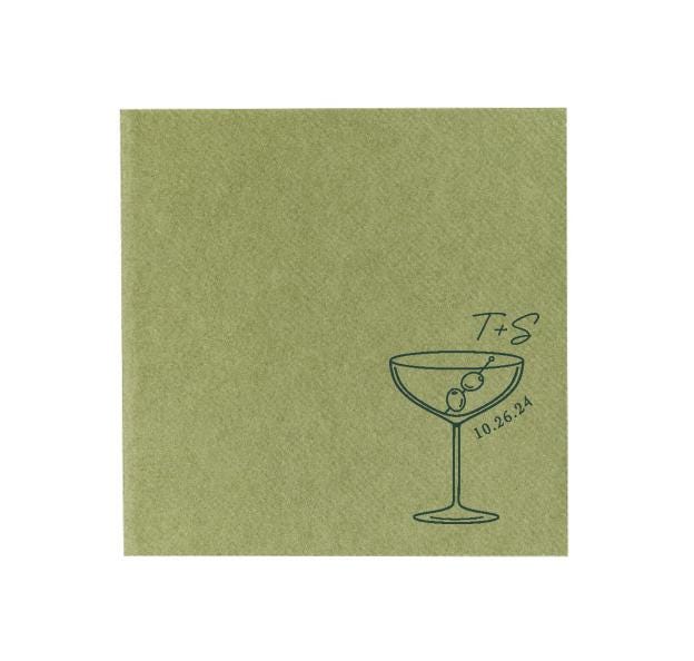 Margarita Glass Cocktail Napkin