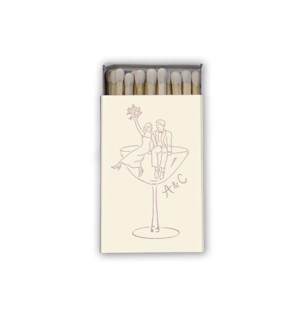 Coupe Glass Couple Matchboxes