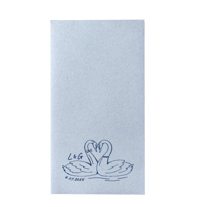 Swan Heart Guest Towel Napkin
