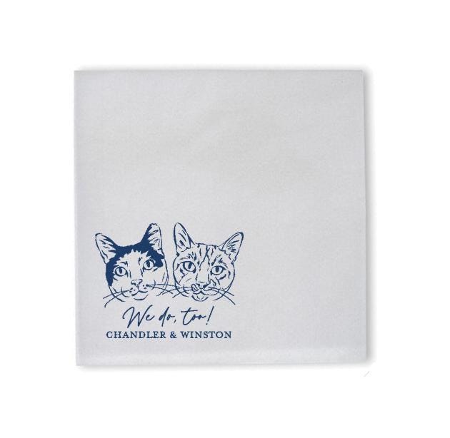 Custom Cat Cocktail Napkin