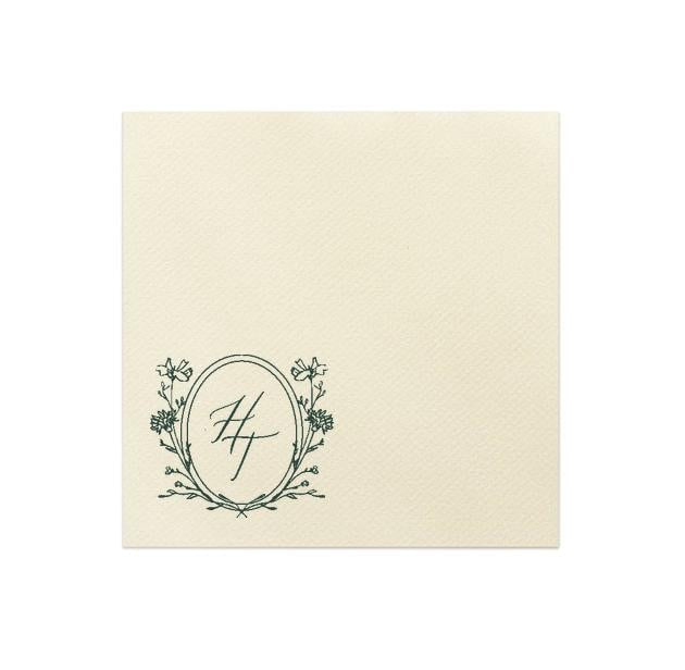 Wildflower Crest Cocktail Napkin