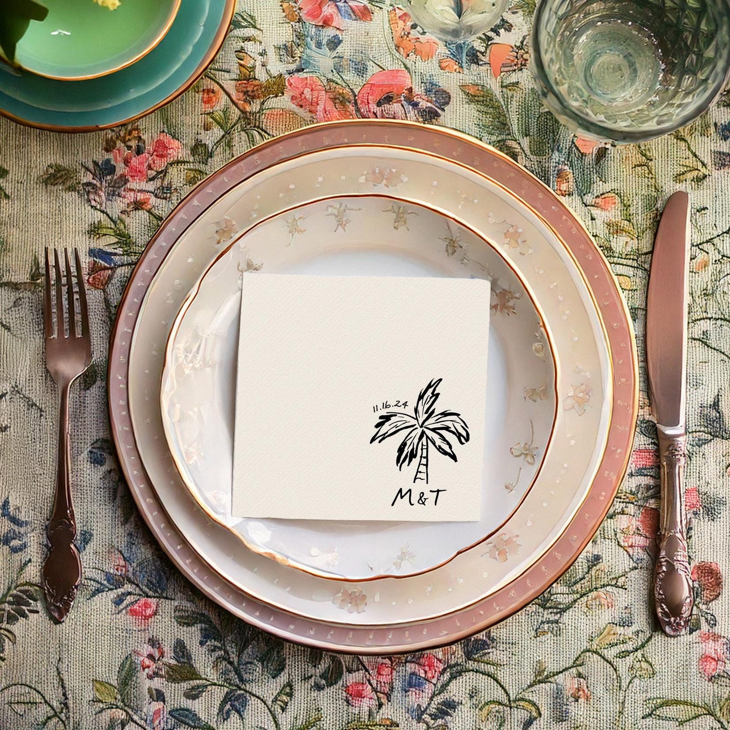 Palm Tree Cocktail Napkin