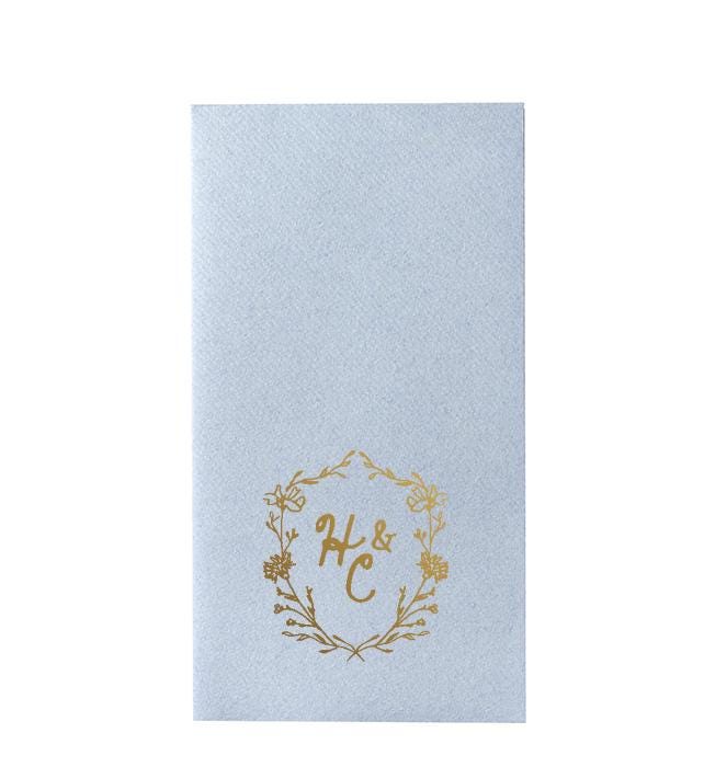 Whimsical Wildflower Crest Guest Towel Napkin