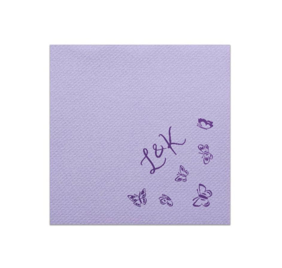 Butterfly Wedding Cocktail Napkin