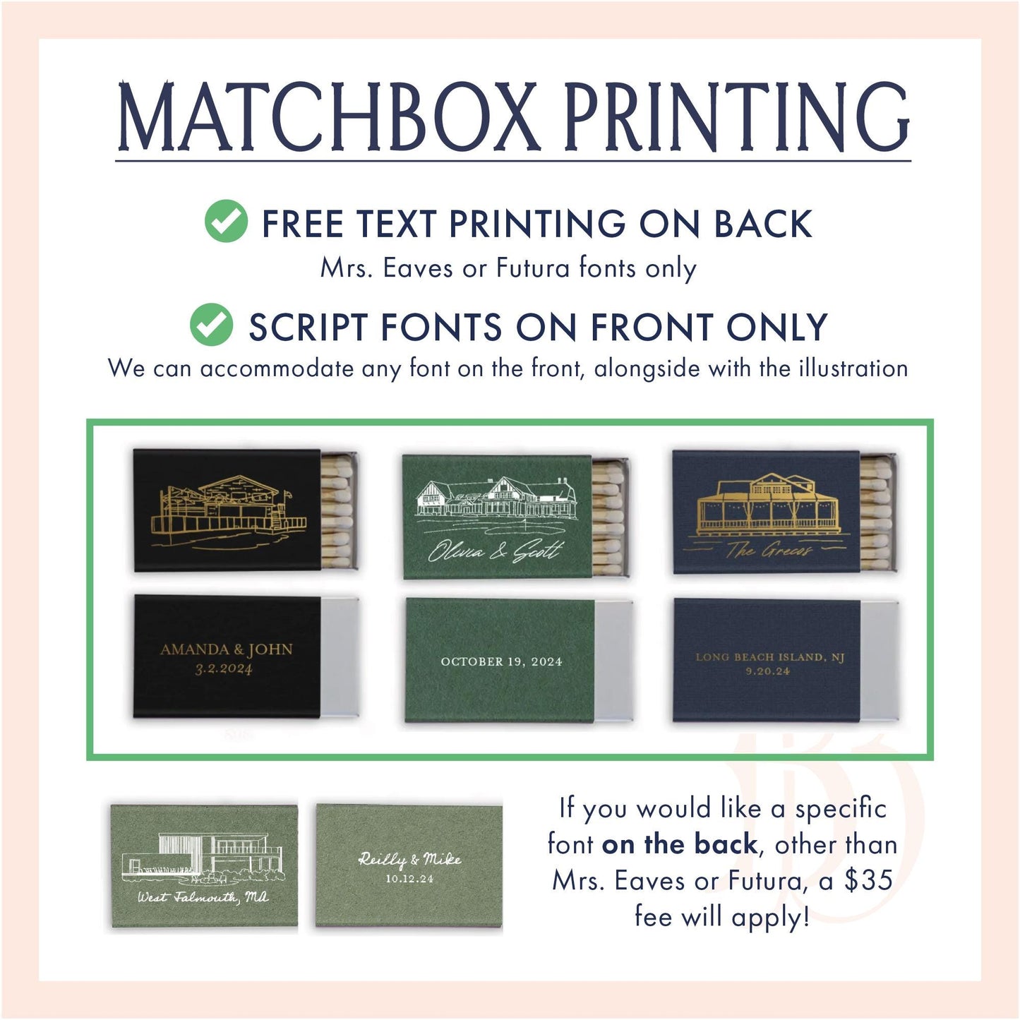 Golf Cart Just Married Car Matchboxes