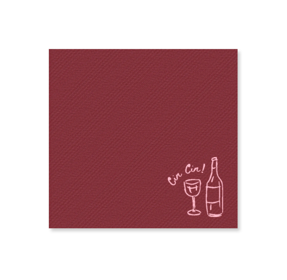 Cin Cin Wine Champagne Cocktail Napkin Set