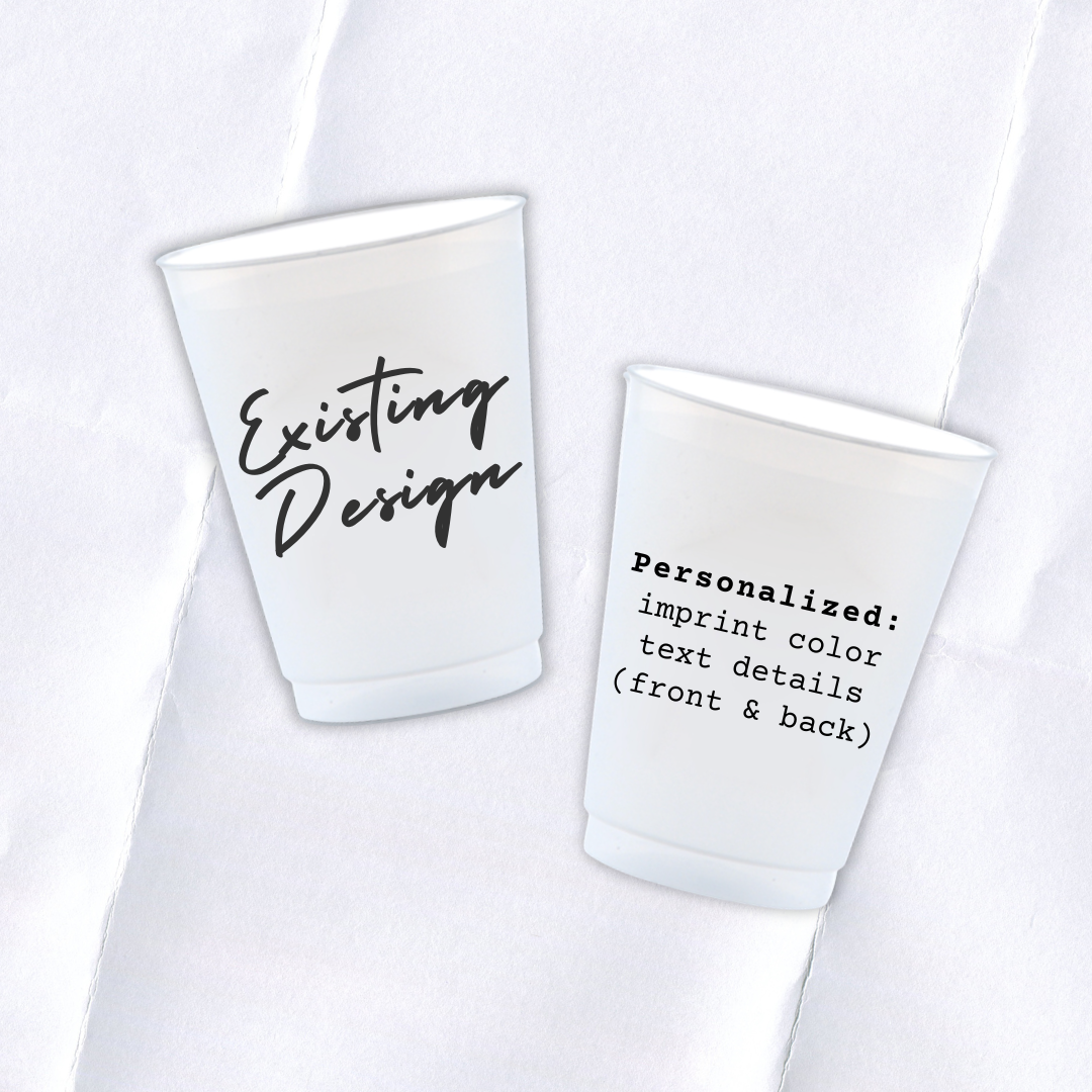 Frosted Cups with Existing Design