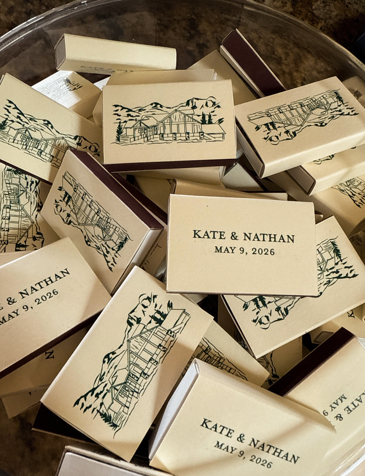 Customizable Venue Matchboxes