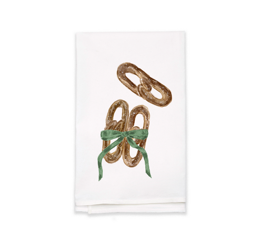 Knotty or Nice Holiday Pretzel Tea Towel