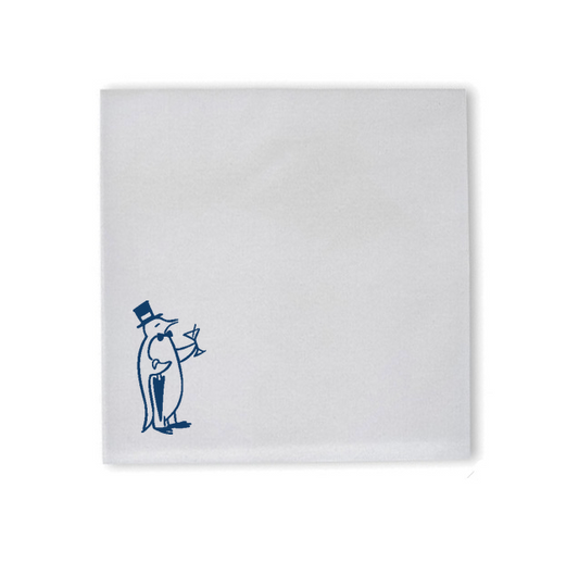 Penguin Martini Cocktail Napkin Set