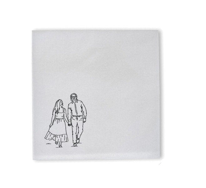 Custom Couple Illustration Napkin