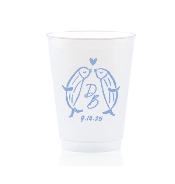 Customizable Kissing Fish Plastic Cup