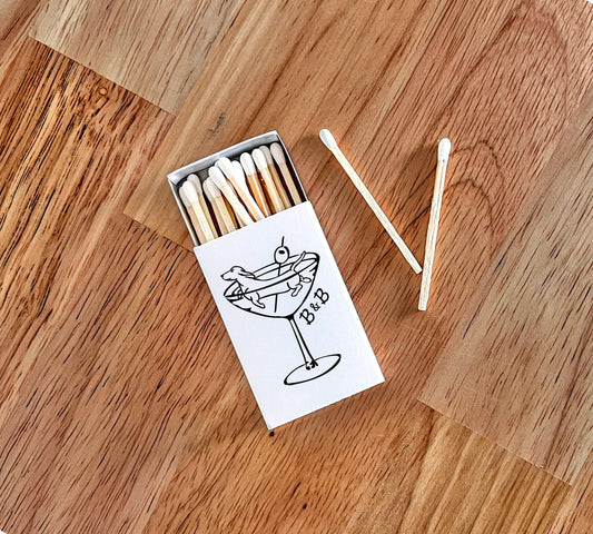 Custom Swimming Dachshund Matchboxes | Wedding | Bachelorette | Personalized | Bach Party Bridal Shower | Rehearsal Dinner Engagement Match