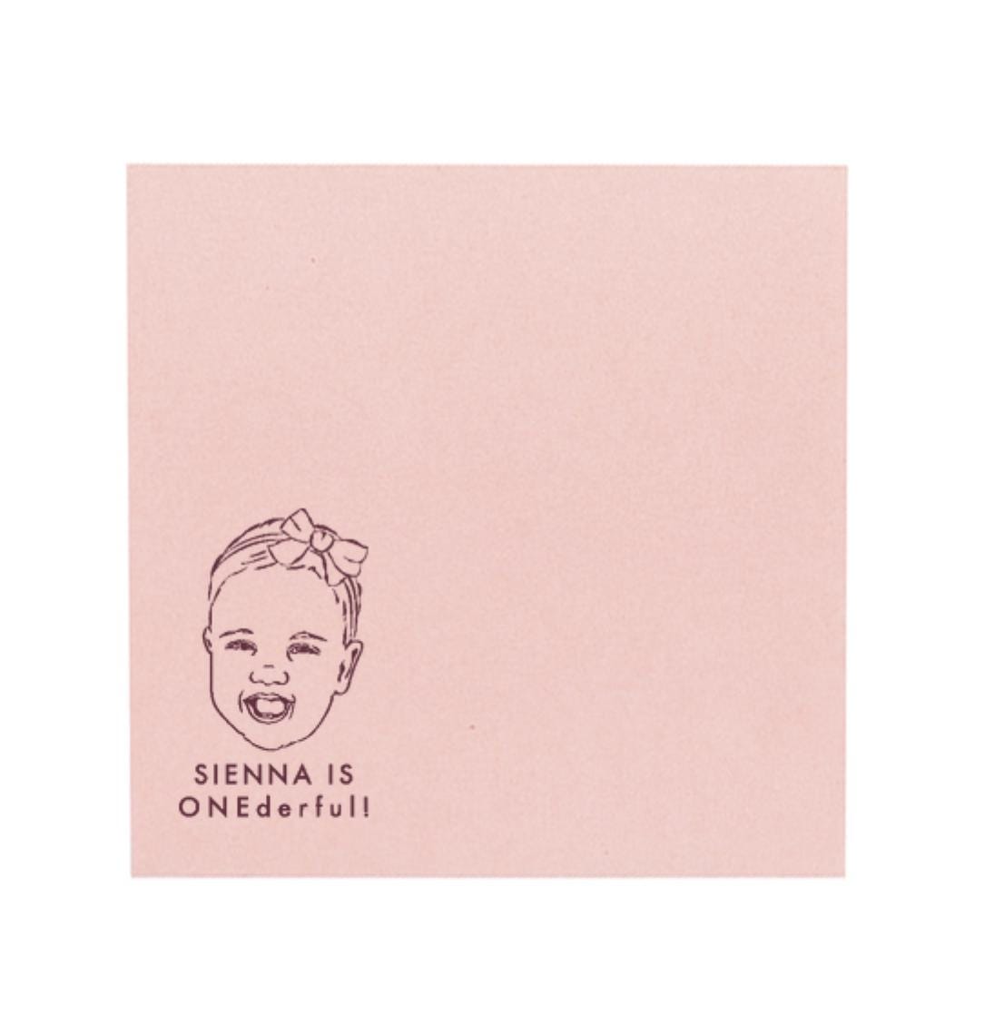 Custom Baby Birthday Cocktail Napkin