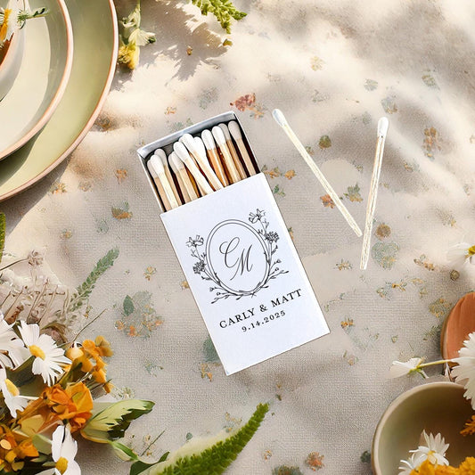 Classic Wildflower Crest Matchboxes