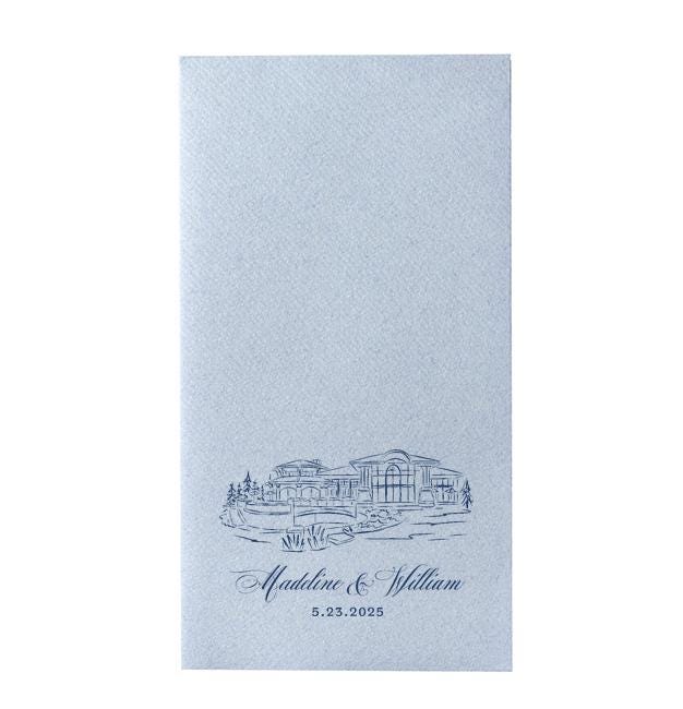 Venue Illustration Guest Towel Napkin