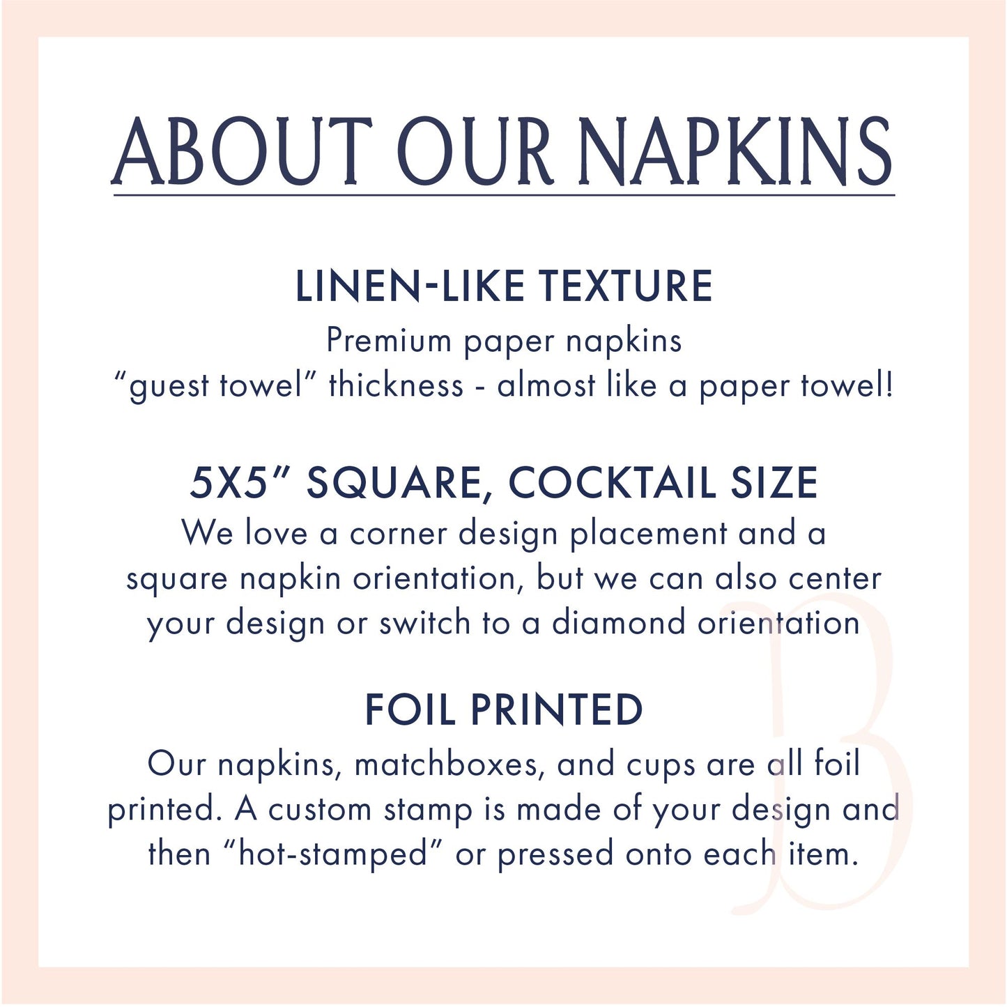 Anchor Crest Cocktail Napkins: Coastal Wedding, Bachelorette Party