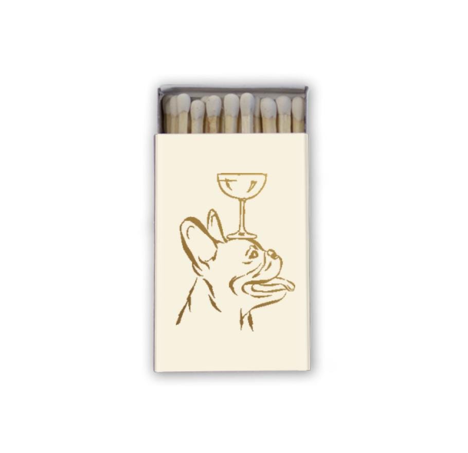Dog with Cocktail Glass on Head Matchboxes