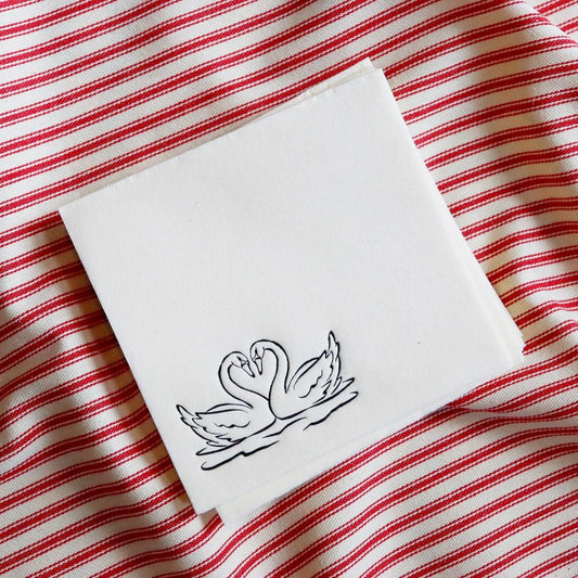 Swan Heart Cocktail Napkin Set 30 Pieces