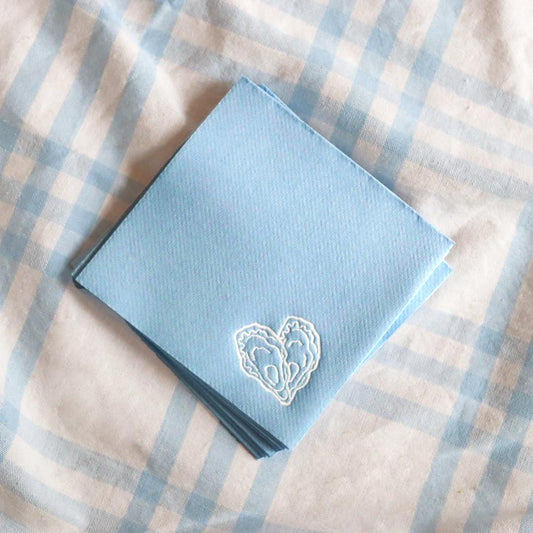 Oyster Heart Cocktail Napkin Set 30 Pieces