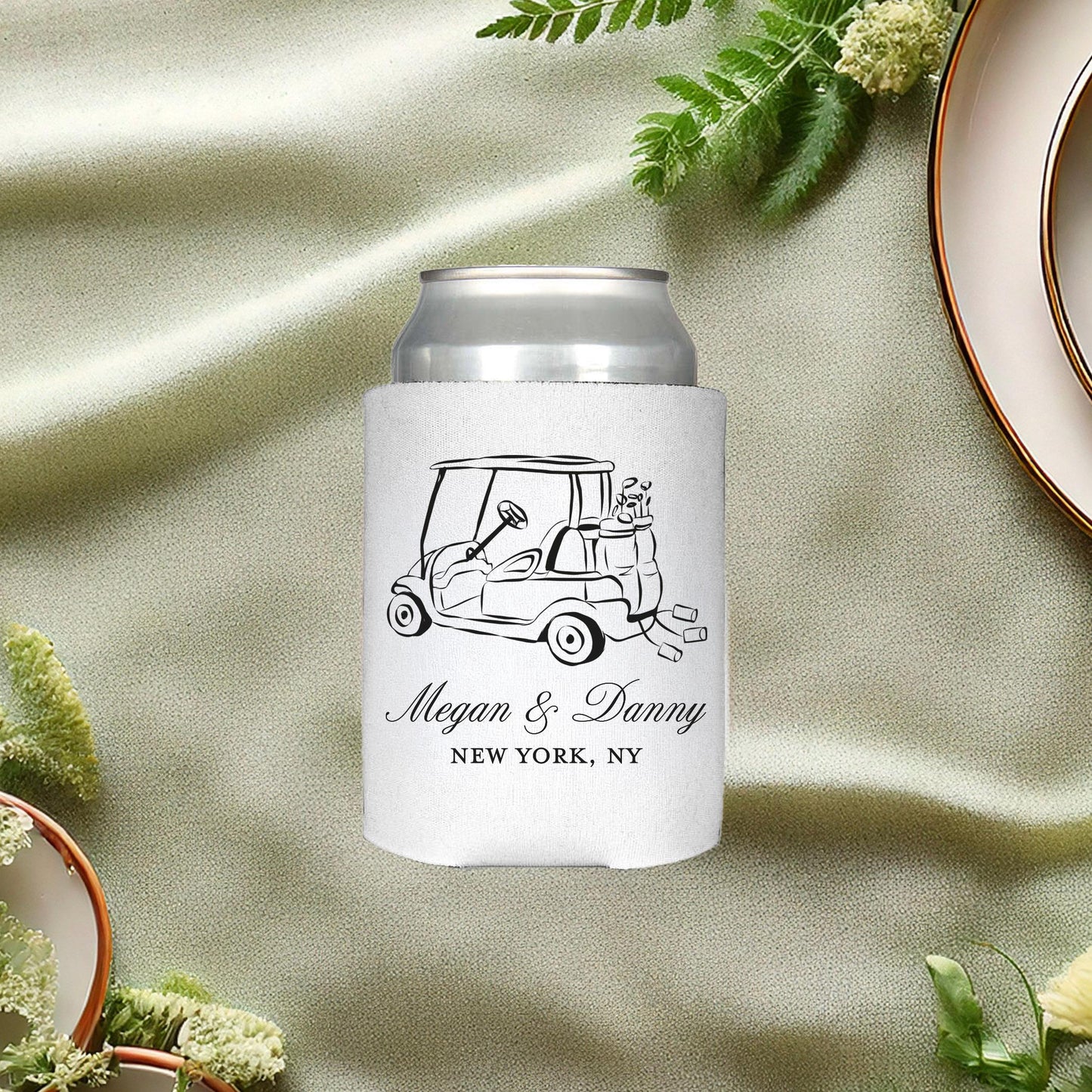 Getaway Golf Cart Can Cooler: Wedding Reception Decor and Favor