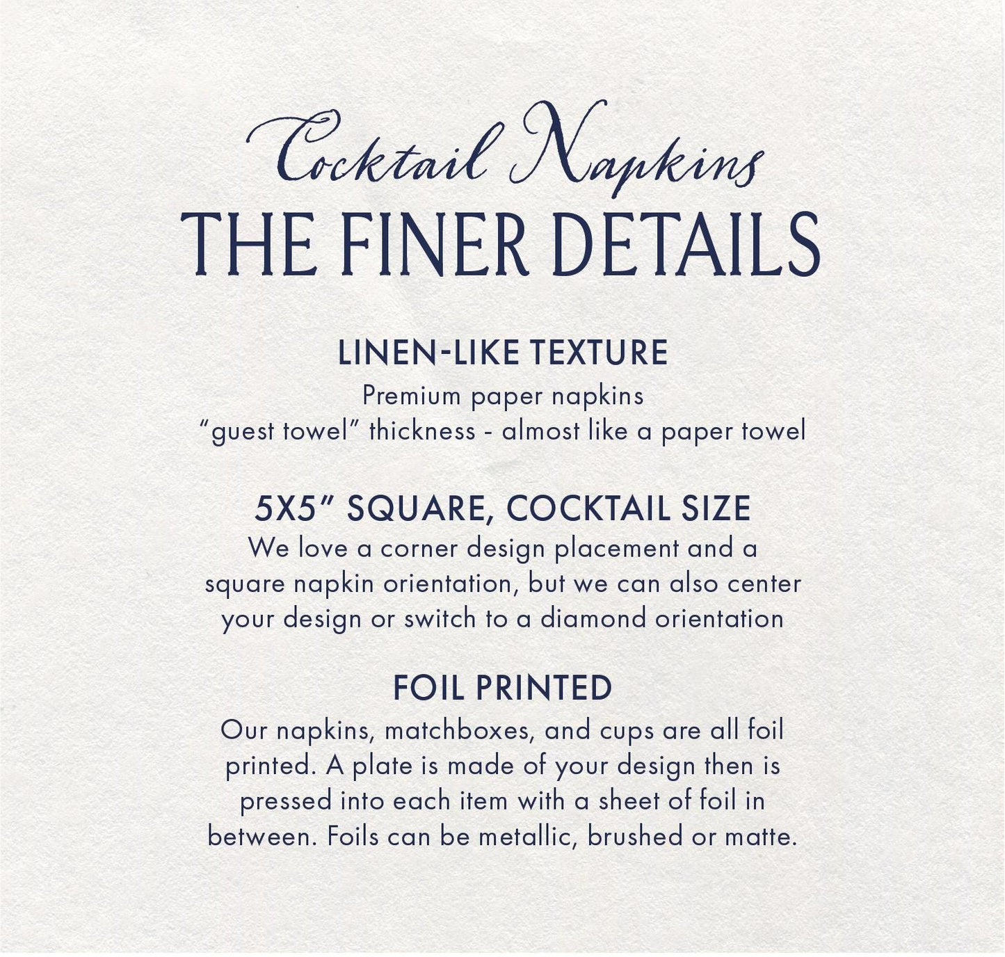 Custom Floral Wedding Cocktail Napkins: Personalized Party Decor
