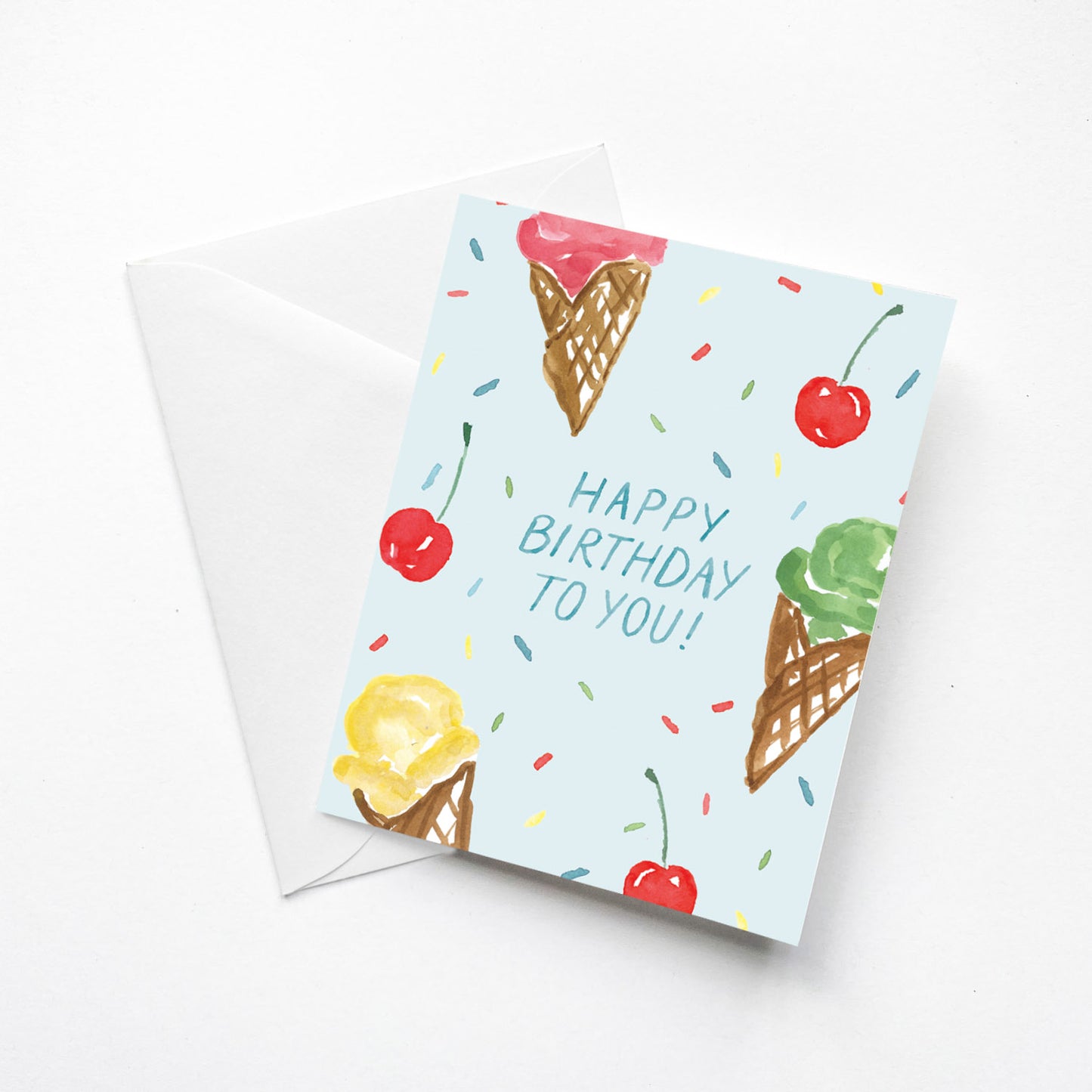 Ice Cream Happy Birthday Card