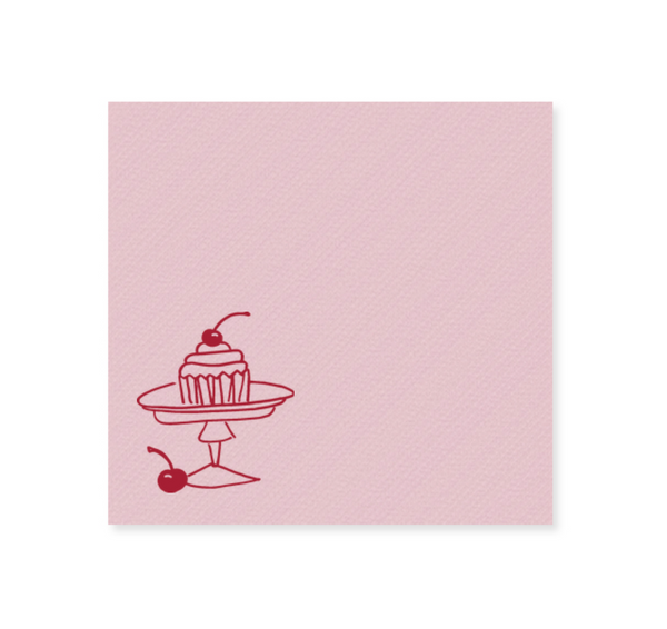 Cupcake Pastel Pink Cocktail Napkin Set