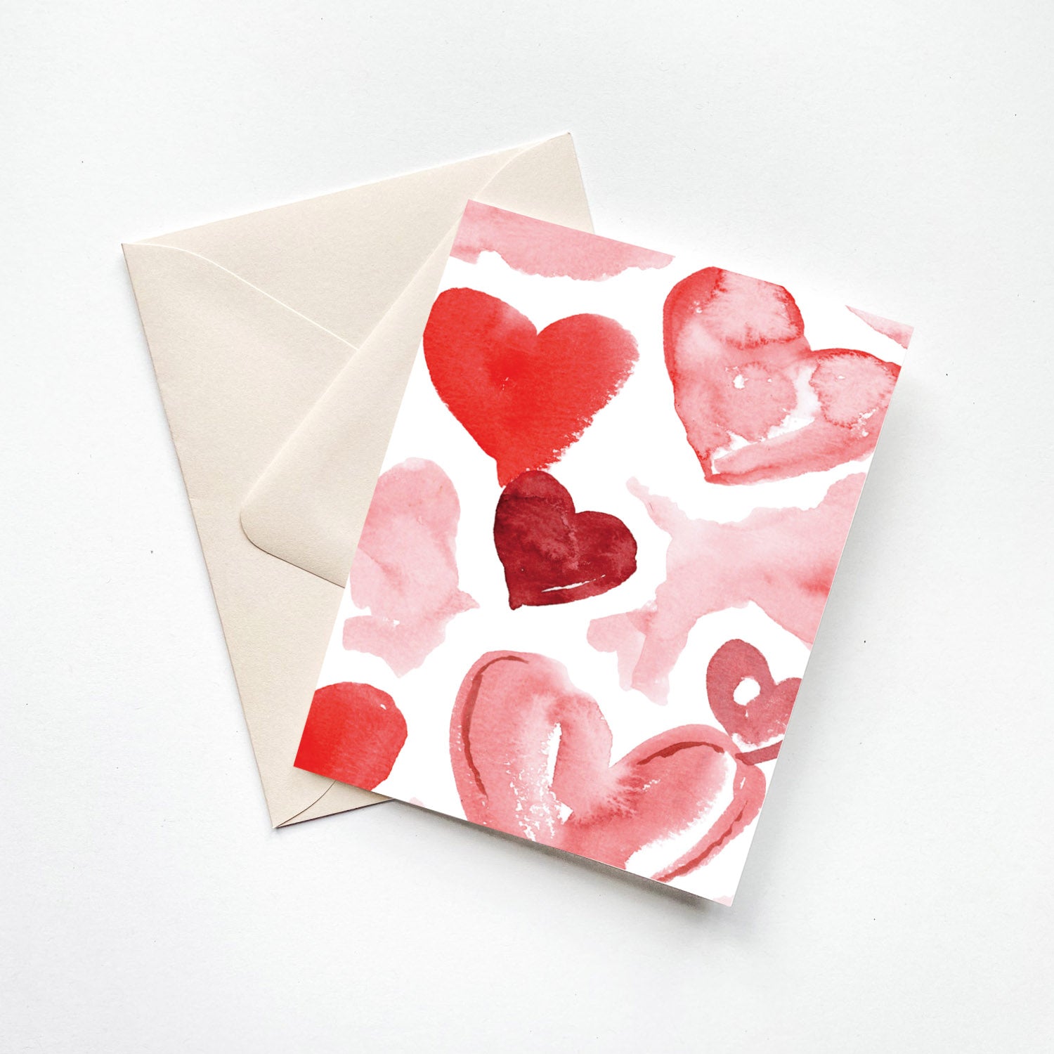 Abstract Hearts Valentine's Card