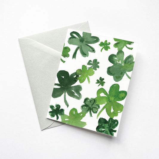 Abstract Shamrock Card