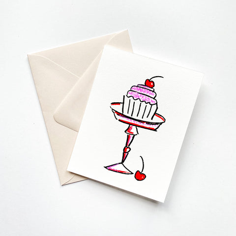 Cherry Cupcake Valentine's Card