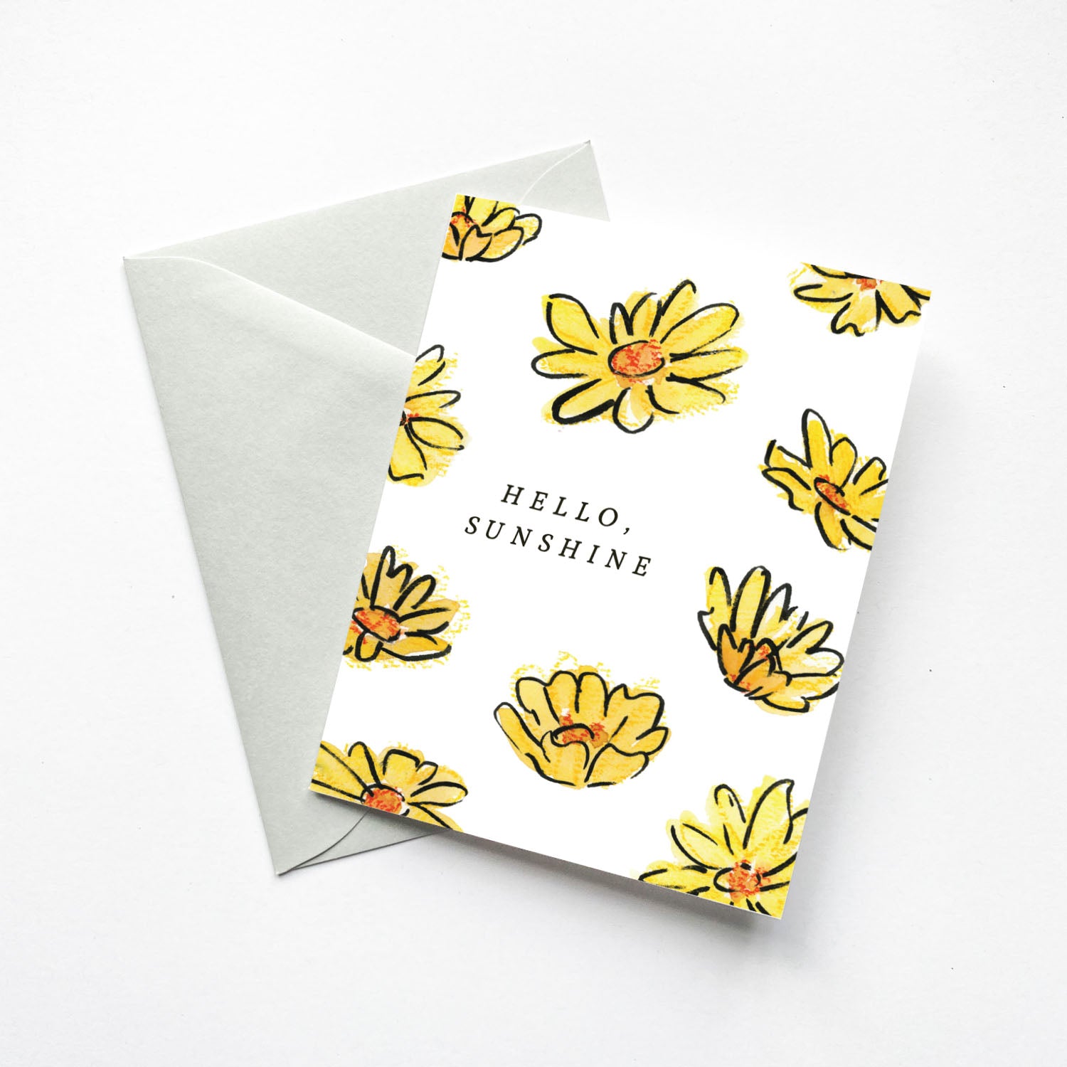Hello Sunshine Floral Card