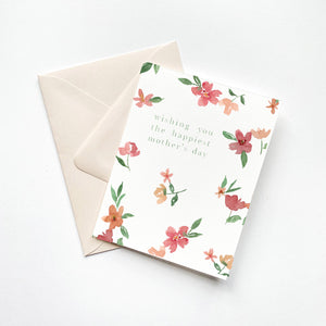 Happiest Mother's Day Floral Card