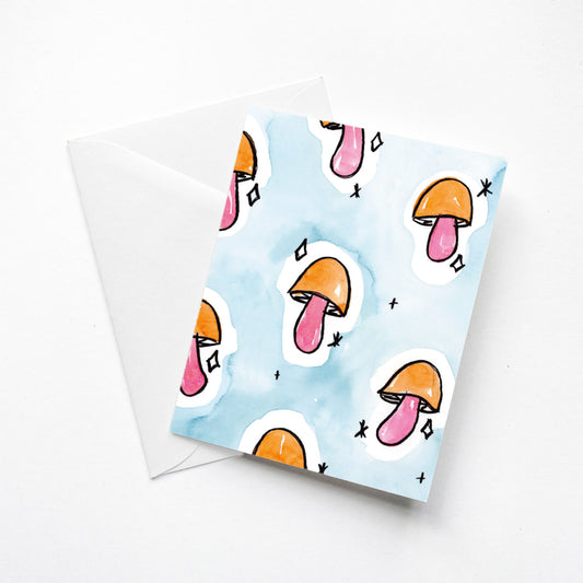 Abstract Mushroom Card