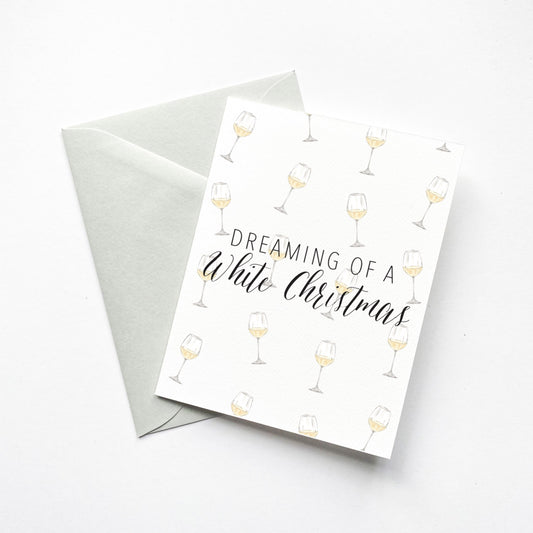 White (Wine) Christmas Card