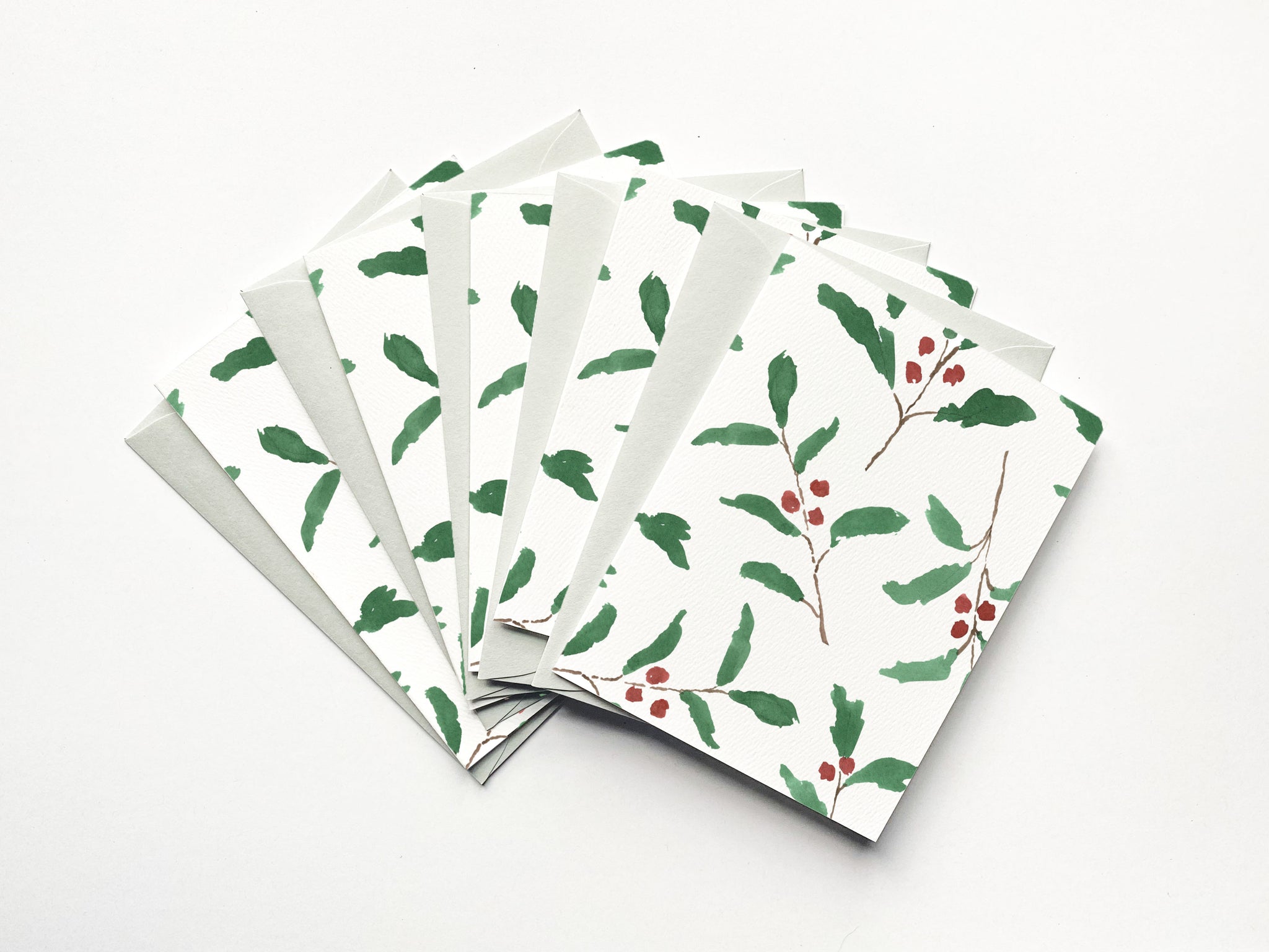 Christmas Holly Note Card Set
